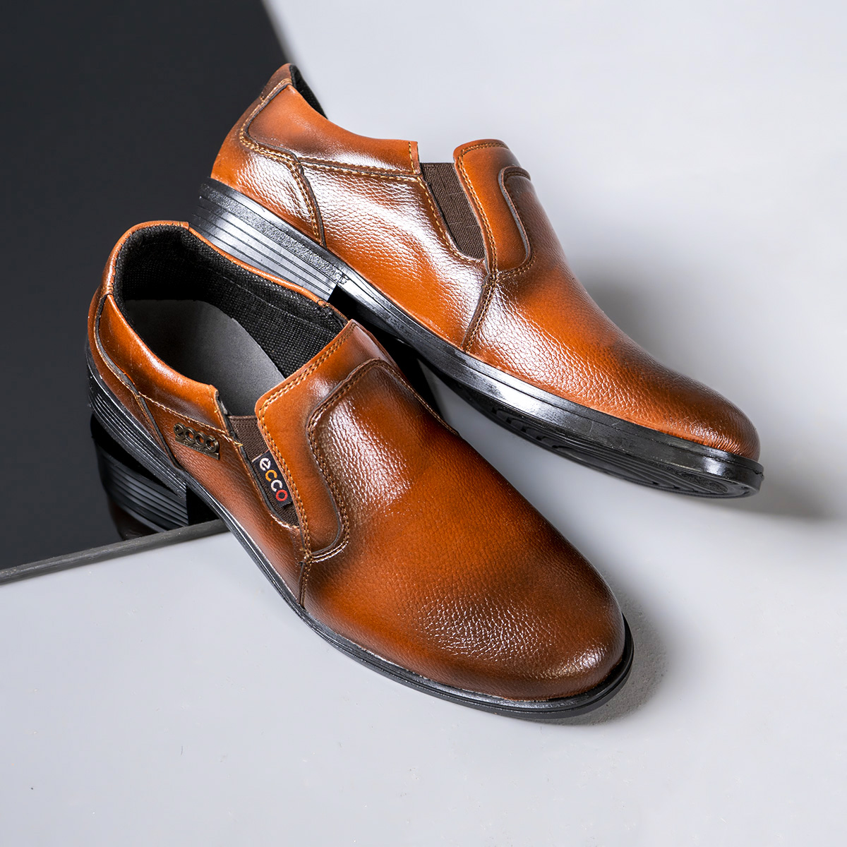 کفش ecco مردانه قهوه ای مدل Kelvin