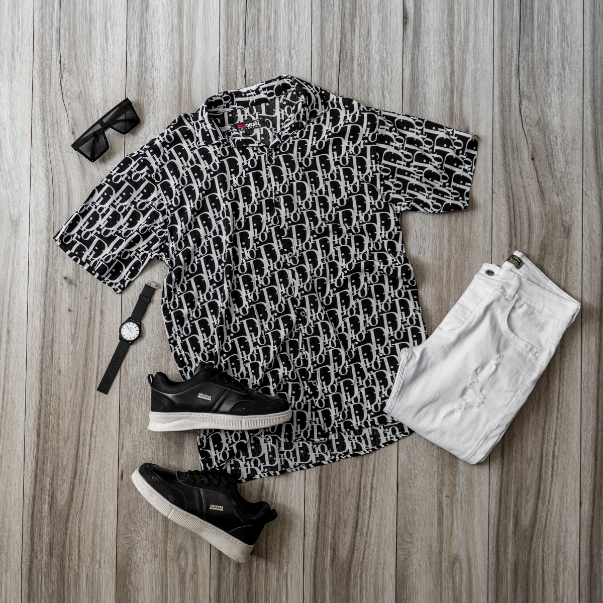 پیراهن هاوایی(T) مردانه مدل Waly