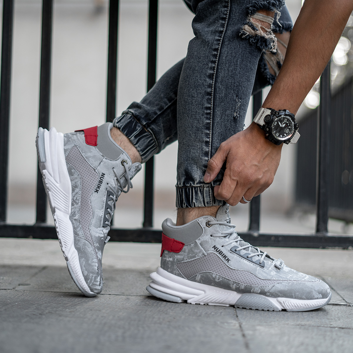 کفش ورزشی مردانه نوبیک طوسی مدل Horam