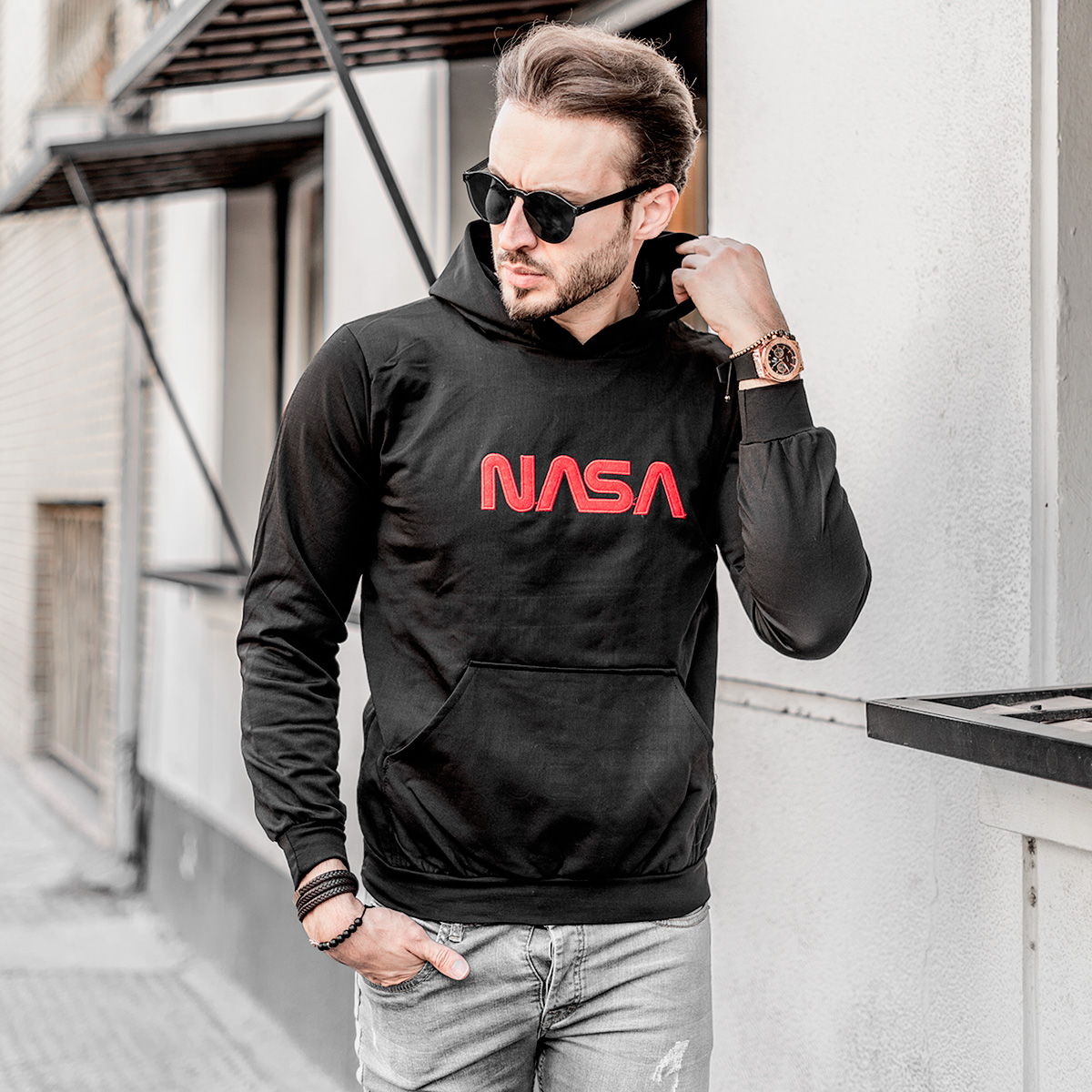 هودی مردانه ناسا مدل Baher