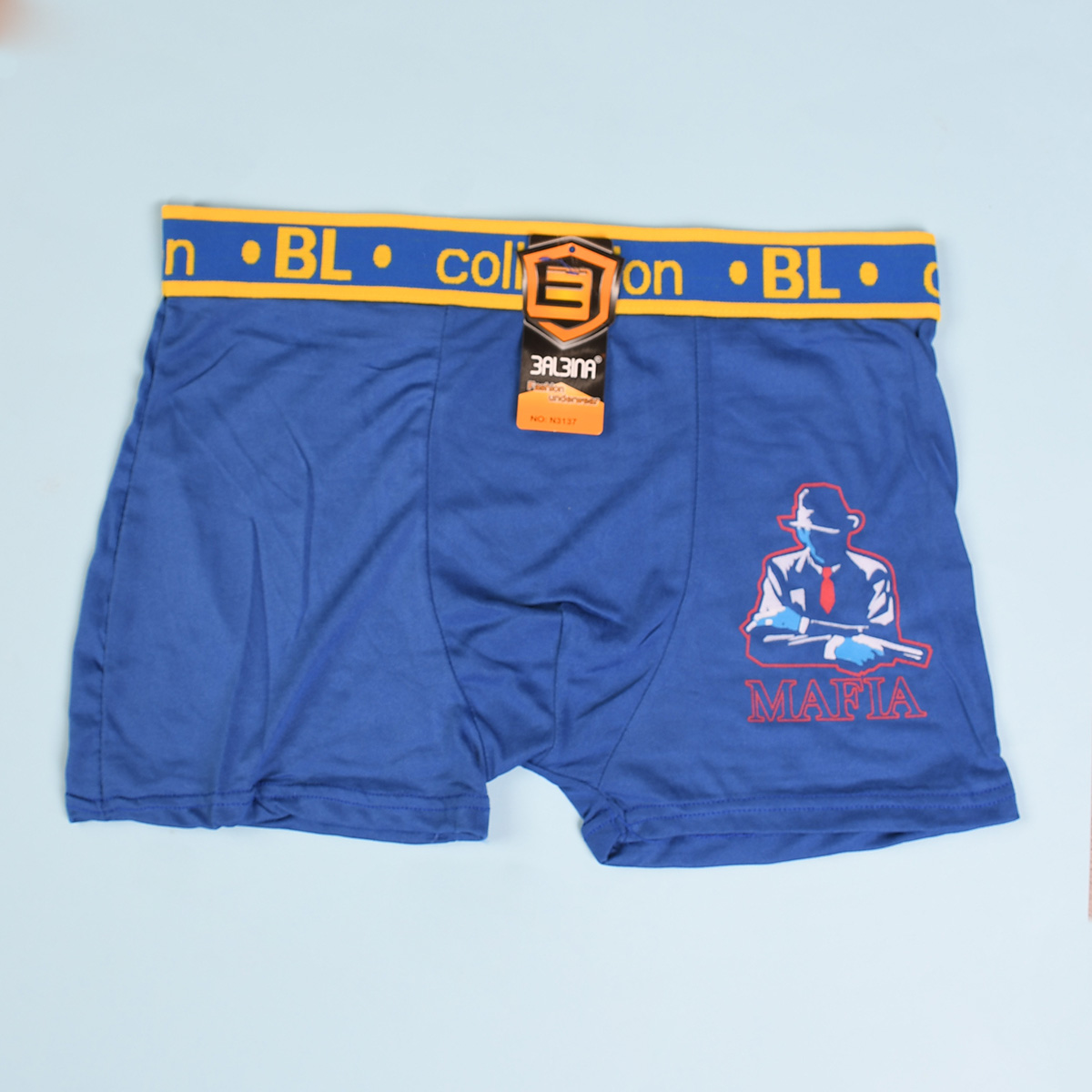 شورت نیم پا آبی کاربنی Mafiaمدل ۳۱۳۷(T)