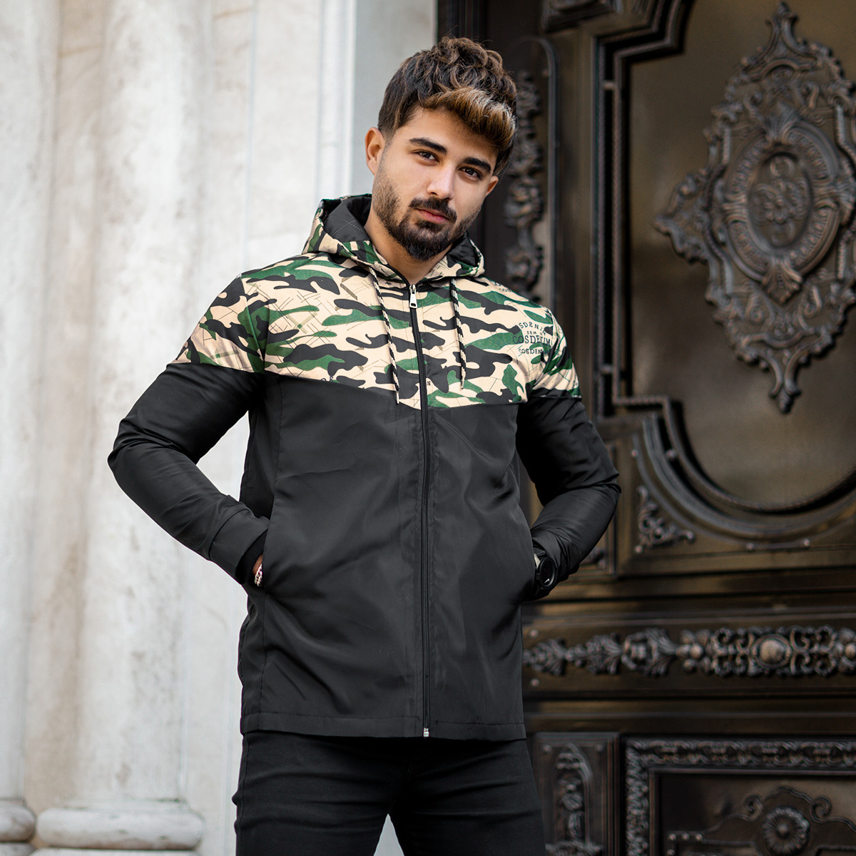 کاپشن بالا چریکی مردانه مدل Gosdenim