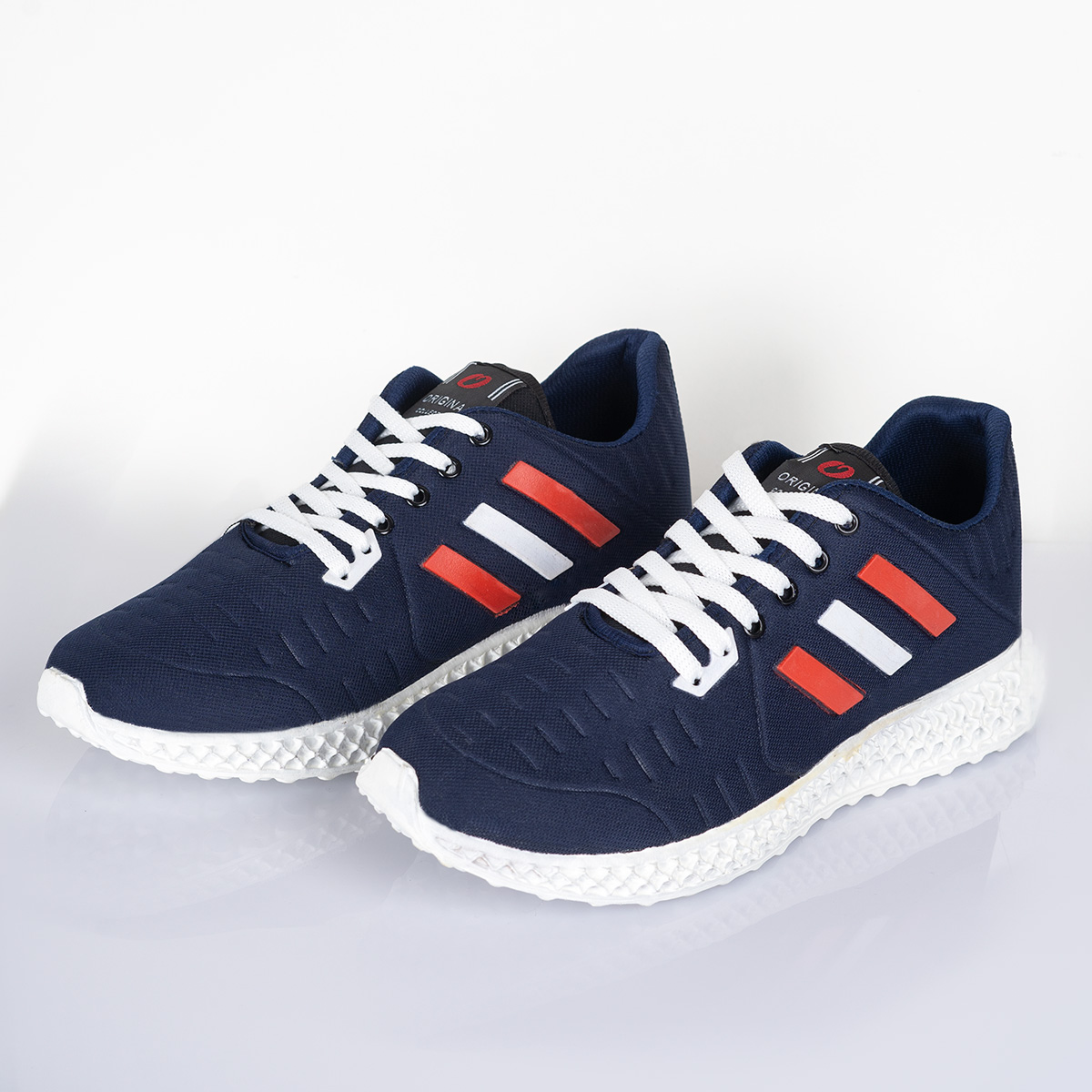 کفش مردانه سه خط سرمه ای مدل dayan(T)