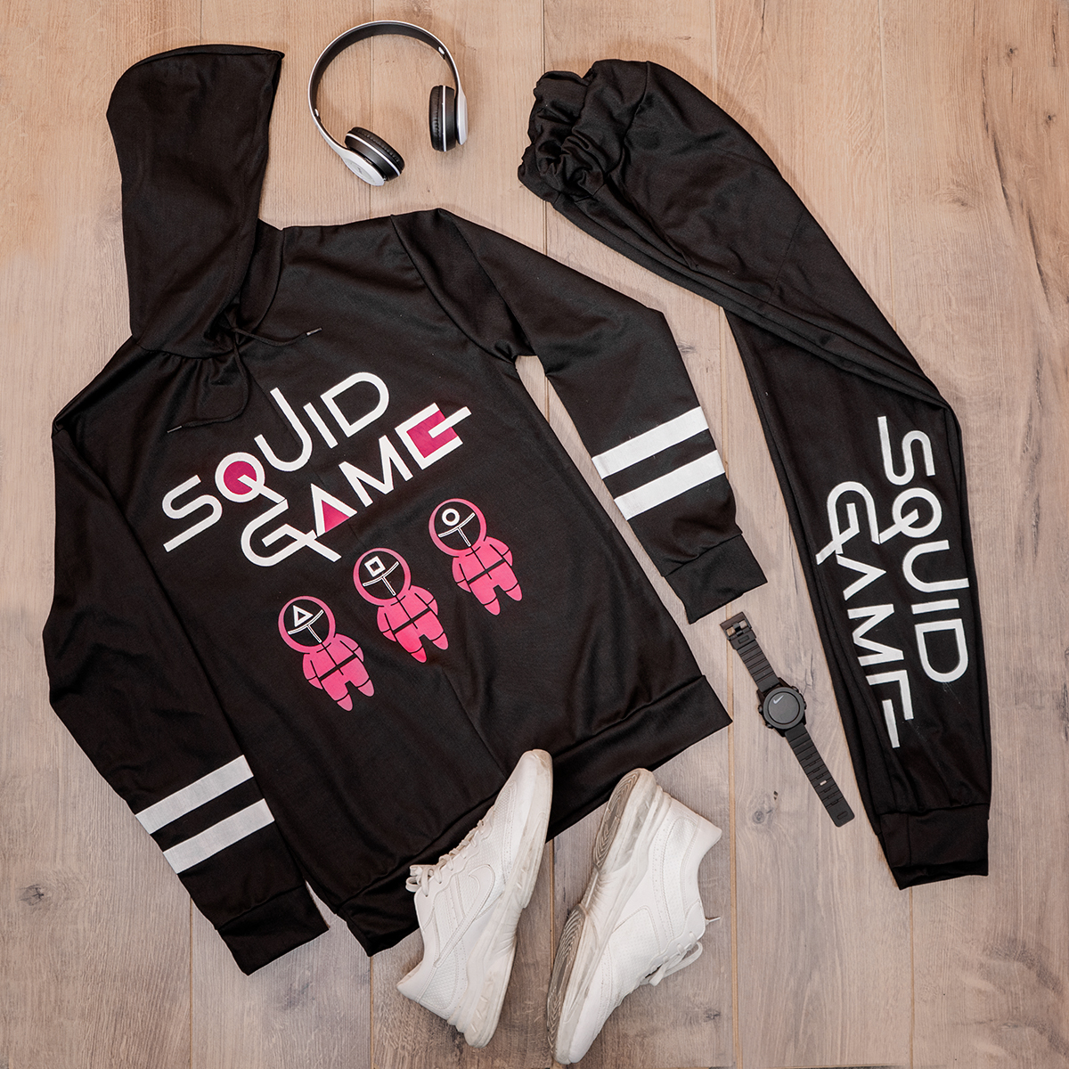 ست هودی شلوار مردانه مدل squid game