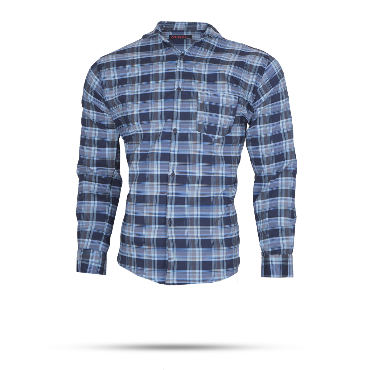 پیراهن مردانه(T) چهار خونه ابی کم رنگ مدلzava