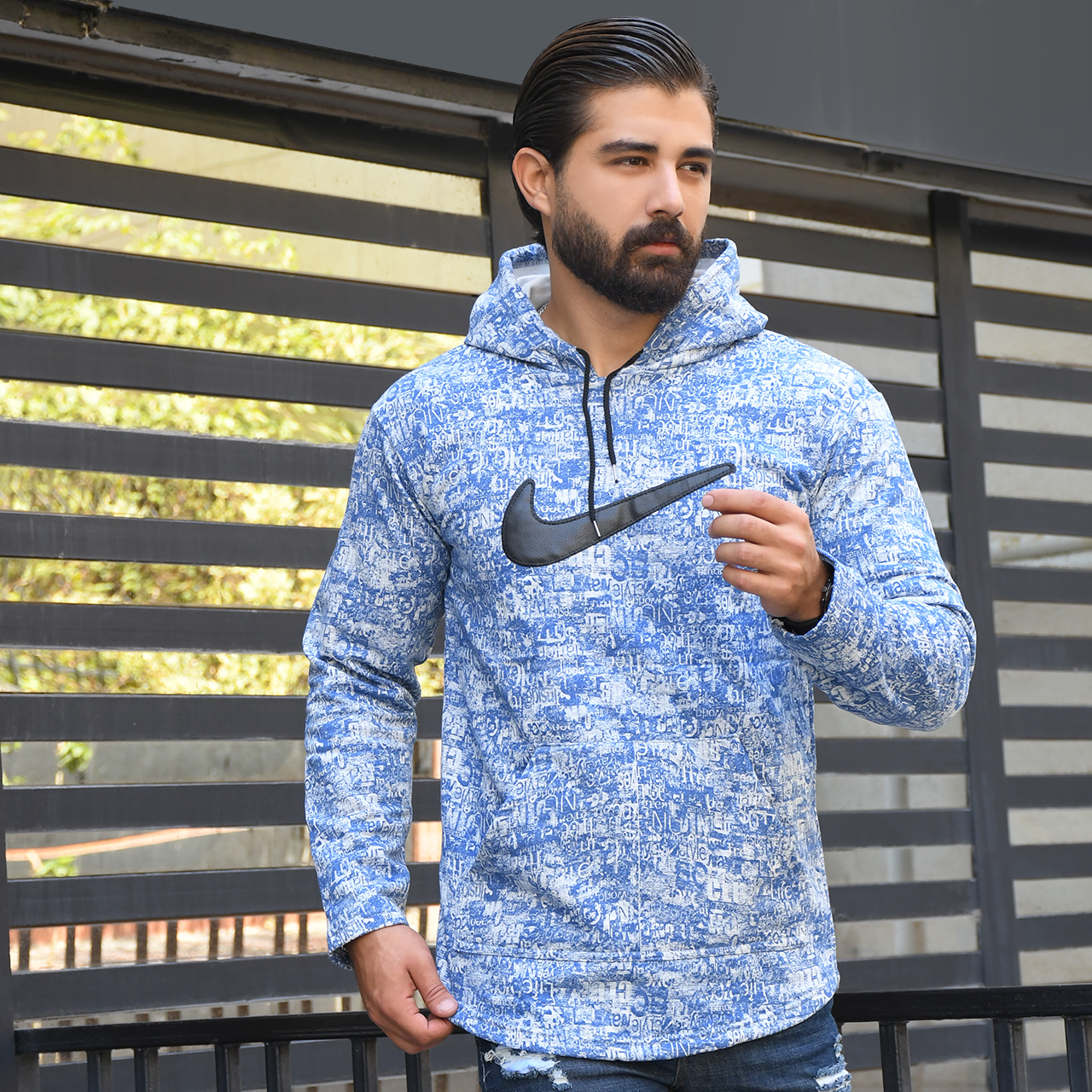 هودی نایک آبی مردانه مدل N22