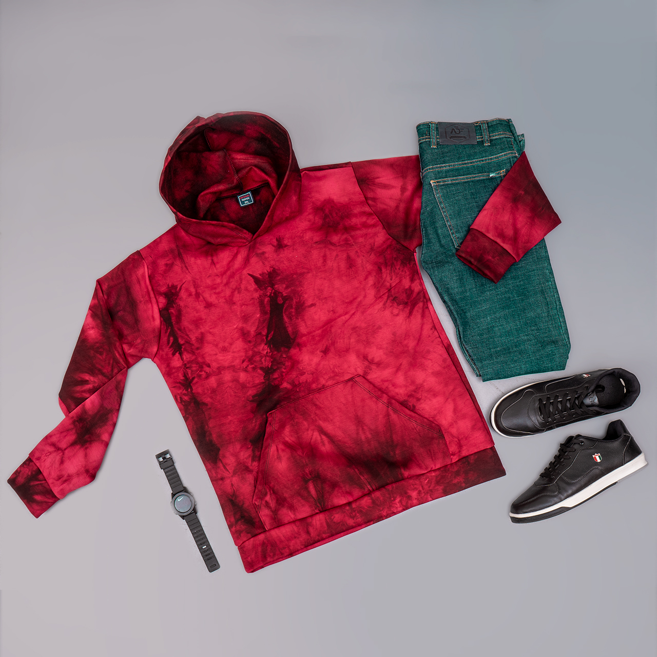 هودی مردانه قرمز مدل Barisan