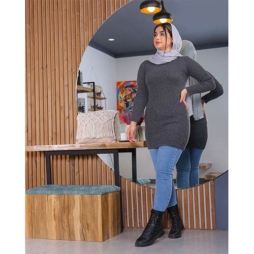 بافت ذغالی دخترانه (ساده) مدل Paria