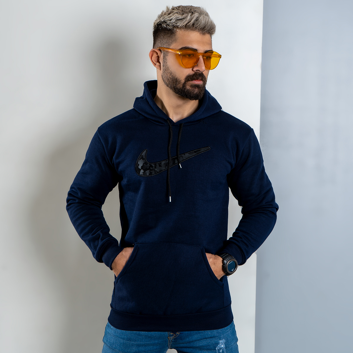 هودی Nike سرمه ای مردانه مدل Raymond