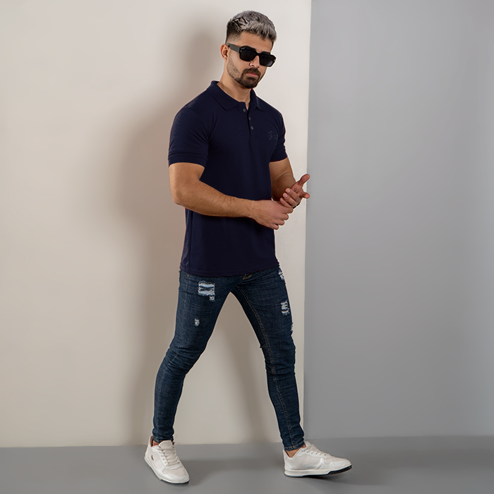 تیشرت مردانه GUCCI سرمه ای مدل WALO