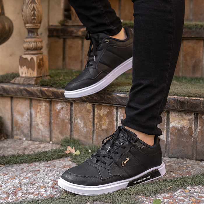 کفش تخت مشکی مردانه مدل Guitu clarks