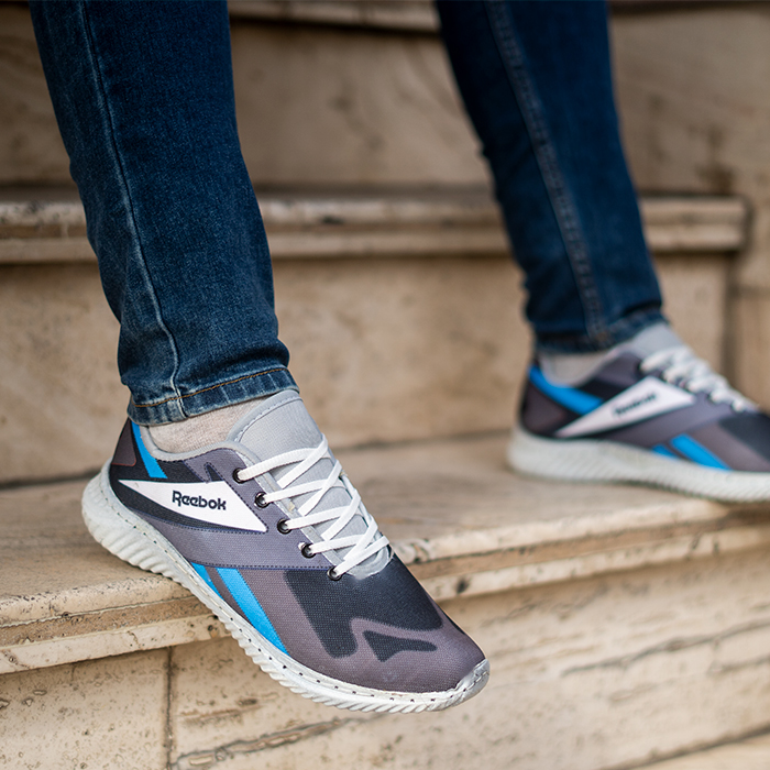 کفش ورزشی(T) ریبوک مشکی آبی مردانه مدل adena