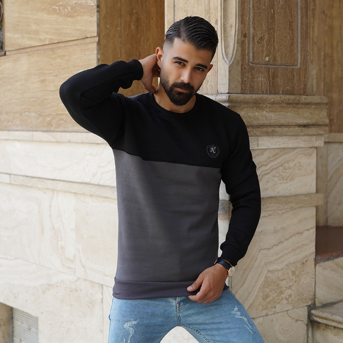 دورس مشکی طوسی مردانه مدل ARSHAN