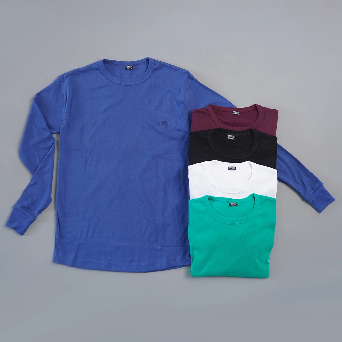 تیشرت مردانه آستین بلند آبی مدل Tom Tailor