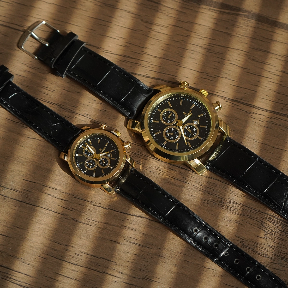 ست ساعت مچی مشکی طلایی Romanson مدل W880