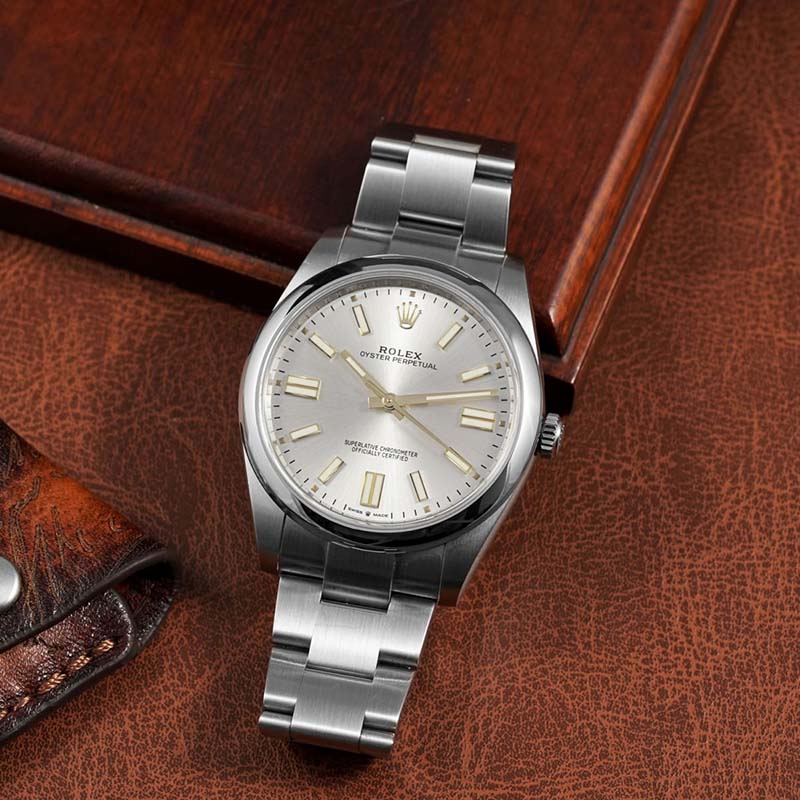 ساعت رولکس نقره ای صفحه سفید مدل Oyster