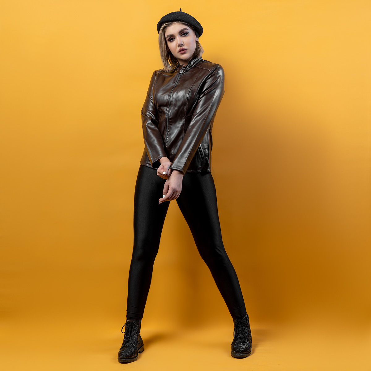 کت تک چرم دخترانه مدل Hanie