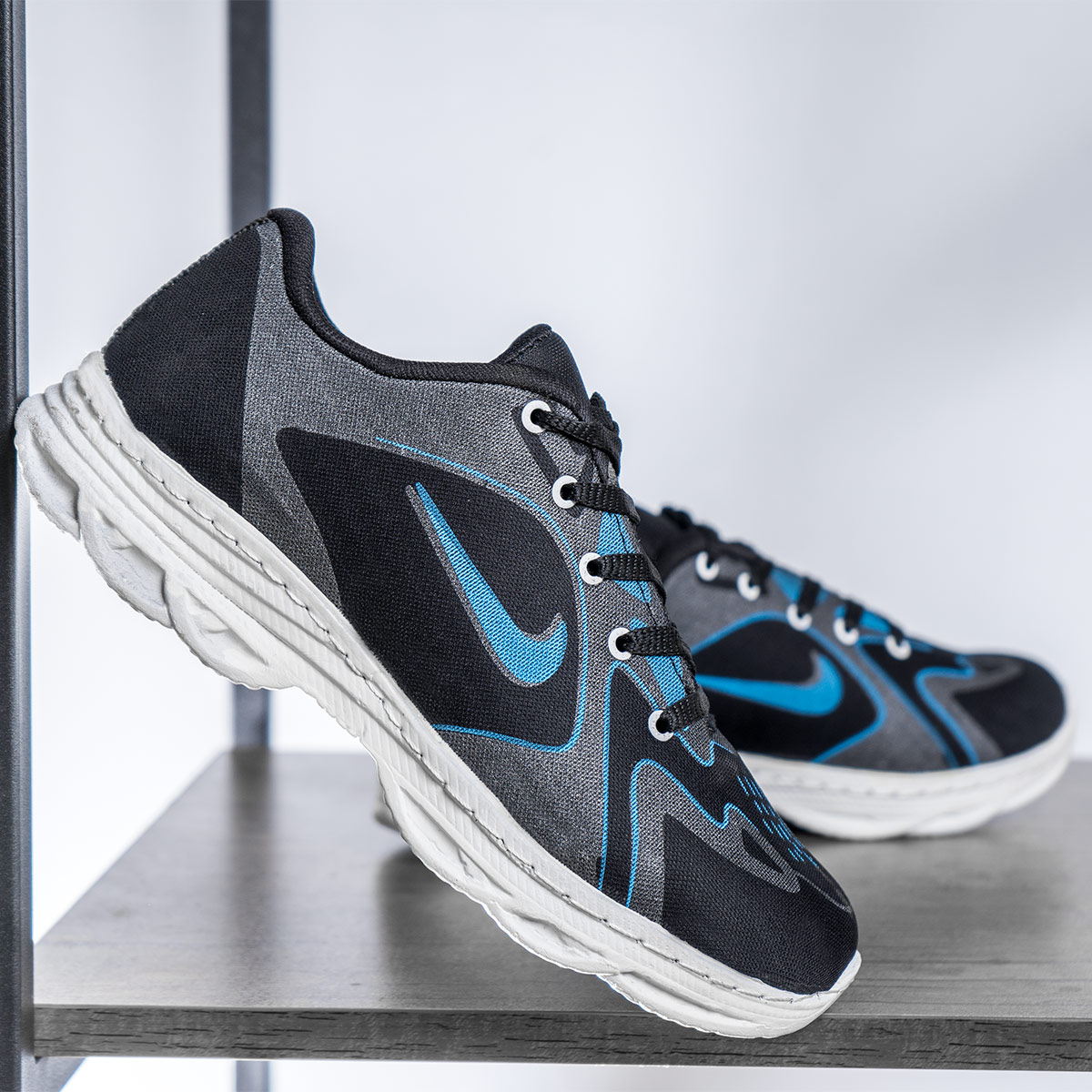 کفش ورزشی مشکی آبی مردانه مدل Miden(T)